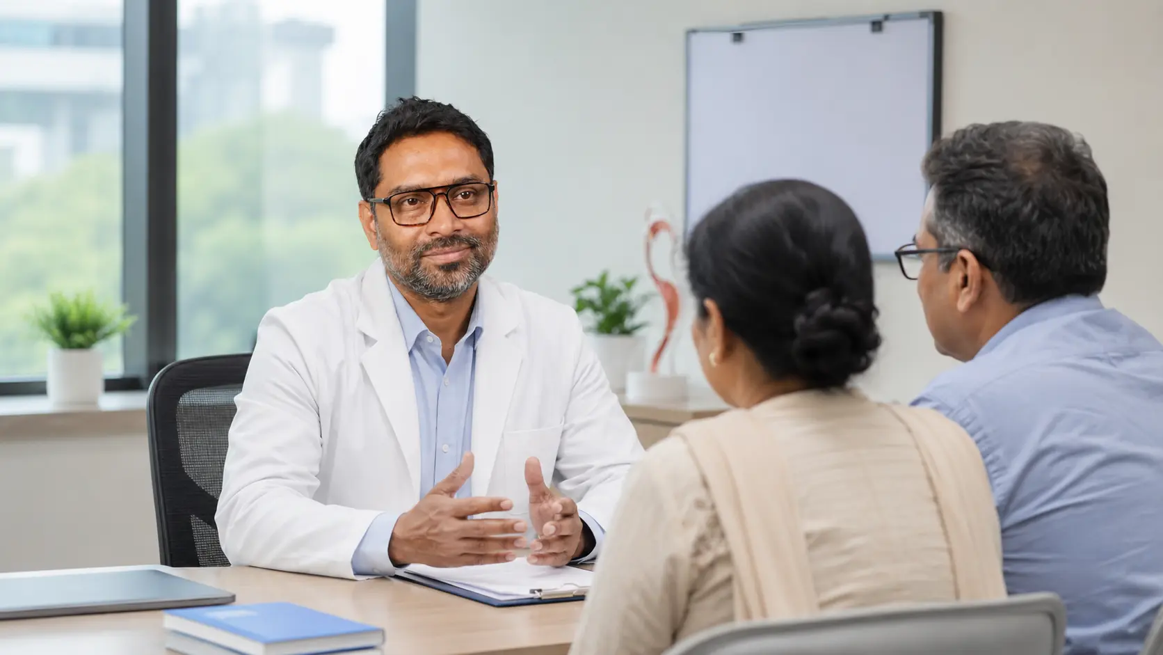 Cancer specialist consultation in Bangladesh with patient and doctor